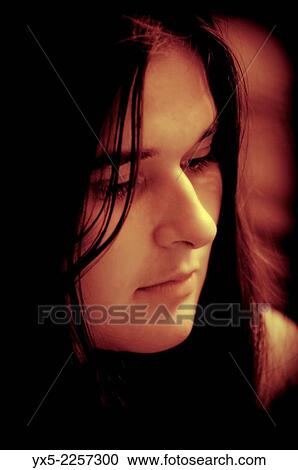 Stock Image - Young woman portrait.. Fotosearch
