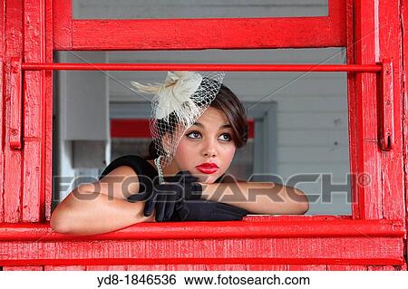 Young woman posing in the window in one of the trains of the Gold Coast Railroad Museum, Miami, Florida, USA View Large Photo Image Stock Photograph - Young woman posing in the window in one of the trains of the Gold Coast Railroad Museum, Miami, Florida, USA. Fotosearch