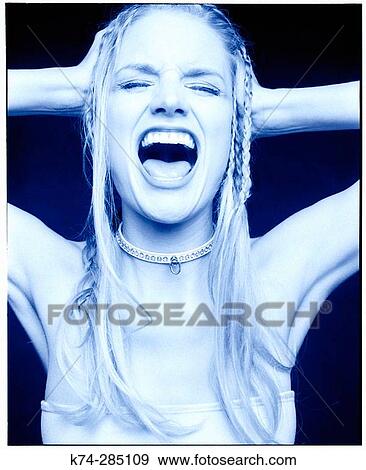 Young Woman Screaming View Large Photo Image Stock Photo - Young Woman Screaming. Fotosearch