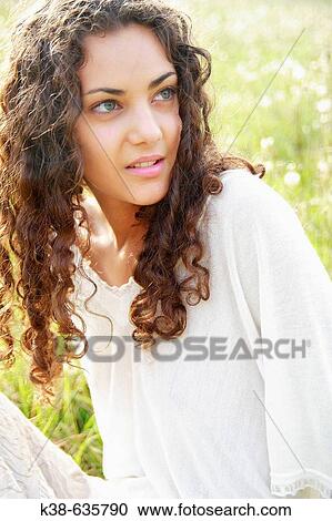 Stock Image - Young woman.. Fotosearch