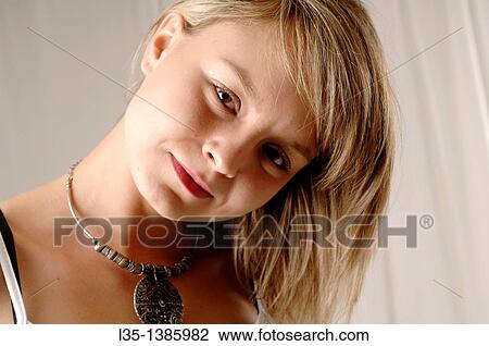 Stock Image - Young woman. Fotosearch