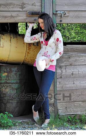 Stock Image - Young woman. Fotosearch