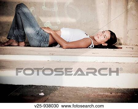 Stock Image - Young woman. Fotosearch
