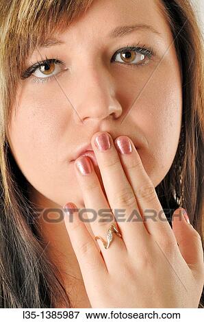 Stock Photo - Young woman. Fotosearch