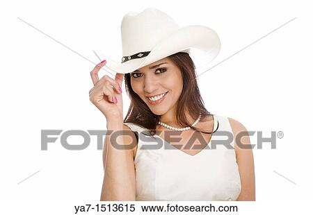 young woman wearing a cowboy hat View Large Photo Image Stock Photography - young woman wearing a cowboy hat. Fotosearch
