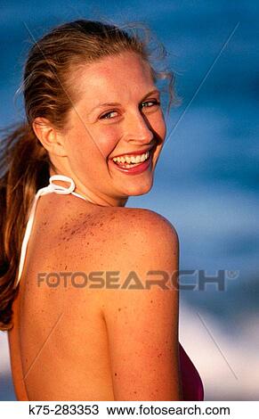 young woman with a big smile View Large Photo Image Stock Image - young woman with a big smile. Fotosearch