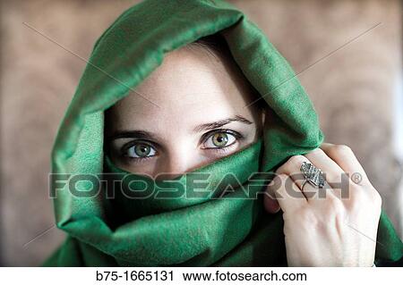 Young woman with Islamic veil. View Large Photo Image Stock Image - Young woman with Islamic veil.. Fotosearch