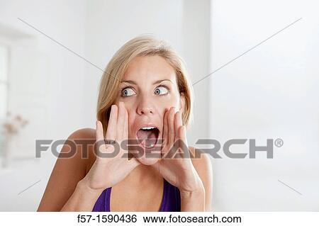 Young woman yelling View Large Photo Image Stock Photograph - Young woman yelling. Fotosearch