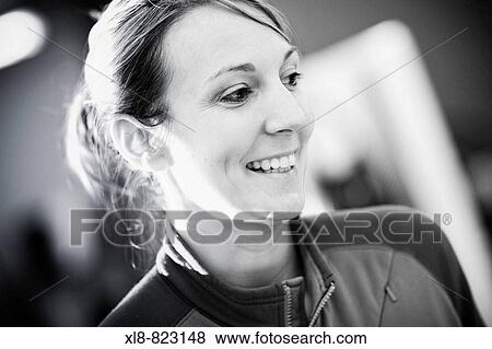 Stock Photo - Young women smiling. Fotosearch