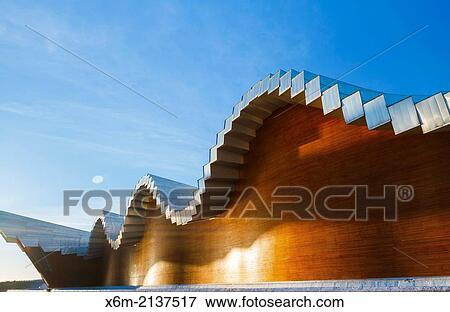 Stock Photo - Ysios wine cellar. Laguardia. Rioja Alavesa. Alava, Basque Country, Spain, Europe.. Fotosearch