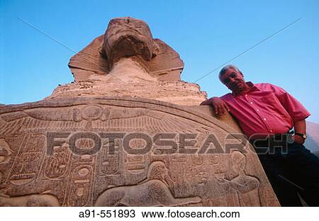 Stock Image - Zahi Hawass, Secretary General of the Supreme Council of Antiquities and Director of the Giza Pyramids Excavation. Egypt. Fotosearch