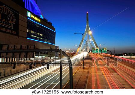 Zakim Bridge - Boston View Large Photo Image Stock Photography - Zakim Bridge - Boston. Fotosearch