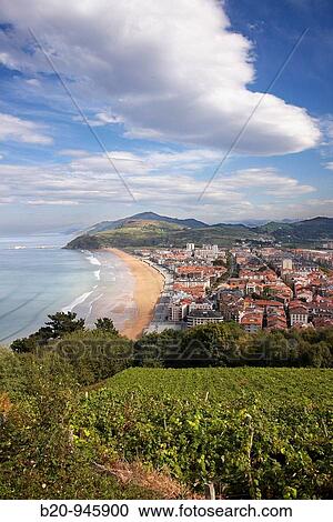 Zarautz, Guipuzcoa, Basque Country, Espaa View Large Photo Image Stock Image - Zarautz, Guipuzcoa, Basque Country, Espaa. Fotosearch