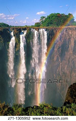 Zimbabwe, Victoria Falls, Zambezi River, rainbow, View Large Photo Image Stock Image - Zimbabwe, Victoria Falls, Zambezi River, rainbow,. Fotosearch