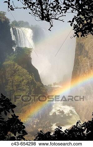 Zimbabwe. View of the Zambezi River and the Victoria Falls (all together 1700m wide). The image show the Main Falls (93m high). Early August during the dry season. World Heritage Site. Victoria Falls National Park, Zimbabwe. View Large Photo Image Stock Photo - Zimbabwe. View of the Zambezi River and the Victoria Falls (all together 1700m wide). The image show the Main Falls (93m high). Early August during the dry season. World Heritage Site. Victoria Falls National Park, Zimbabwe.. Fotosearch