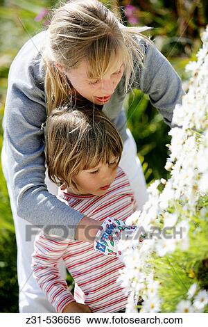 Stock Photograph - Zina, Naloen, Standing, Showing, Flowers. Fotosearch