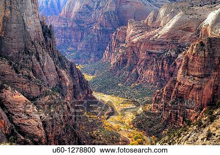 Zion Canyon during autumn from Observation Point at Zion National Park, Utah View Large Photo Image Stock Image - Zion Canyon during autumn from Observation Point at Zion National Park, Utah. Fotosearch
