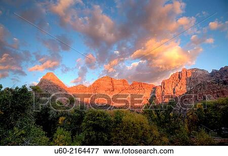 Zion Canyon, Zion National Park, Utah View Large Photo Image Stock Photo - Zion Canyon, Zion National Park, Utah. Fotosearch