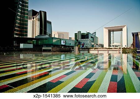Zone of La Defense, business district, Paris, France View Large Photo Image Stock Photography - Zone of La Defense, business district, Paris, France. Fotosearch
