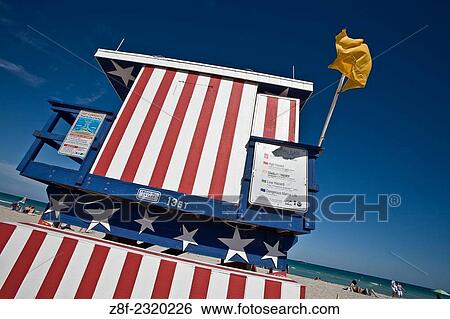 Stock Photograph - 12th & 13th Street Beach, Southbeach, Miami Beach, Florida, USA.. Fotosearch