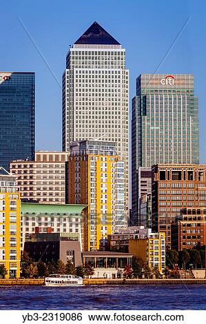 Canary Wharf Financial District, London, England. View Large Photo Image Stock Photograph - Canary Wharf Financial District, London, England.. Fotosearch