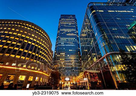 Canary Wharf Financial District, London, England. View Large Photo Image Stock Photography - Canary Wharf Financial District, London, England.. Fotosearch