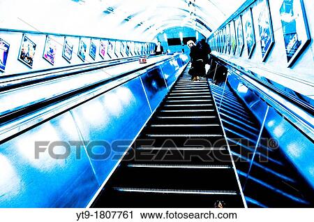 Escalators London Underground View Large Photo Image Stock Image - Escalators London Underground. Fotosearch
