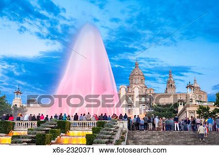 Stock Image - Font Magica de Montjuic in Barcelona, Spain.. Fotosearch