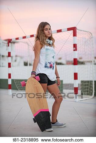 girl with skateboard, Peniscola, Spain View Large Photo Image Stock Photography - girl with skateboard, Peniscola, Spain. Fotosearch