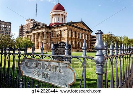Illinois, Springfield, downtown, historic, buildings, Old State Capitol Plaza, building. View Large Photo Image Picture - Illinois, Springfield, downtown, historic, buildings, Old State Capitol Plaza, building.. Fotosearch