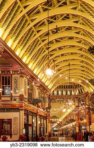 Leadenhall Market Interior, London, England. View Large Photo Image Stock Photo - Leadenhall Market Interior, London, England.. Fotosearch