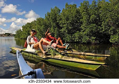 pedalboat trip around the mangrove swamp, Grand Cul-de-sac Marin, Vieux-Bourg, Morne-a-l'eau, Grande-Terre, Guadeloupe, overseas region of France, Leewards Islands, Lesser Antilles, Caribbean. View Large Photo Image Picture - pedalboat trip around the mangrove swamp, Grand Cul-de-sac Marin, Vieux-Bourg, Morne-a-l'eau, Grande-Terre, Guadeloupe, overseas region of France, Leewards Islands, Lesser Antilles, Caribbean.. Fotosearch