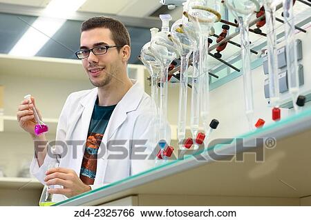 Stock Photograph - Researcher, Laboratory, Research on building materials, Tecnalia Research & Innovation, Zamudio, Bizkaia, Basque Country, Spain. Fotosearch