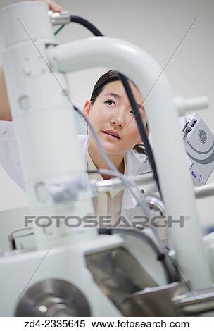Stock Photography - Researcher. SEM. Scanning Electronic Microscope. Technological Services to Industry. Tecnalia Research & Innovation, Donostia, San Sebastian, Gipuzkoa, Basque Country, Spain.. Fotosearch