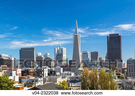 San Francisco skyline with Transamerica Pyramid, California, USA View Large Photo Image Stock Photo - San Francisco skyline with Transamerica Pyramid, California, USA. Fotosearch