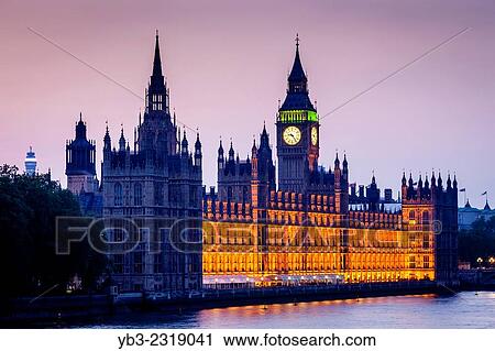 The Houses Of Parliament and River Thames, London, England. View Large Photo Image Stock Image - The Houses Of Parliament and River Thames, London, England.. Fotosearch