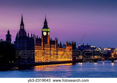 The Houses Of Parliament and River Thames, London, England. View Large Photo Image Stock Image - The Houses Of Parliament and River Thames, London, England.. Fotosearch
