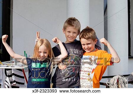 Three happy expressive Polish sibling children. Zawady Central Poland. View Large Photo Image Stock Image - Three happy expressive Polish sibling children. Zawady Central Poland.. Fotosearch