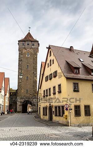 13th century Roderturm (Roeder Tower) at the Rodertor (Roeder Gate) in Rothenburg ob der Tauber, Bavaria, Germany, Europe View Large Photo Image Stock Photo - 13th century Roderturm (Roeder Tower) at the Rodertor (Roeder Gate) in Rothenburg ob der Tauber, Bavaria, Germany, Europe. Fotosearch
