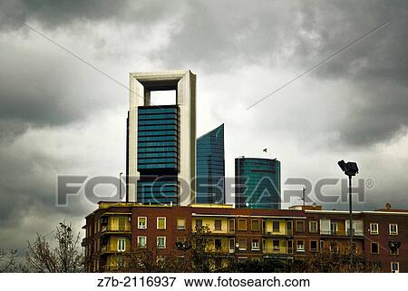 A towers in the north of Madrid city. View Large Photo Image Stock Photo - A towers in the north of Madrid city.. Fotosearch