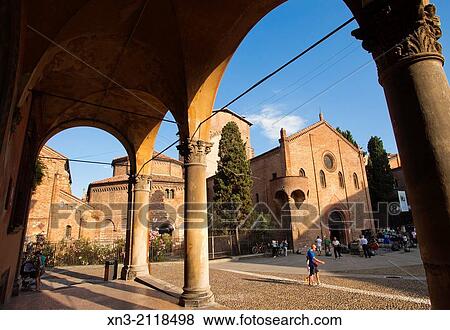 Basilica of Santo Stefano, Santo Stefano Square, Piazza Santo Stefano, Bologna, Emilia-Romagna, Italy, Europe. View Large Photo Image Stock Photo - Basilica of Santo Stefano, Santo Stefano Square, Piazza Santo Stefano, Bologna, Emilia-Romagna, Italy, Europe.. Fotosearch