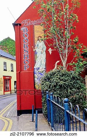 Stock Photograph - Brightly coloured shops, Kinsale, Republic of Ireland. Fotosearch