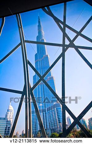 Burj Khalifa taken from Dubai mall, the tallest building in the world in downtown Dubai. View Large Photo Image Stock Photography - Burj Khalifa taken from Dubai mall, the tallest building in the world in downtown Dubai.. Fotosearch