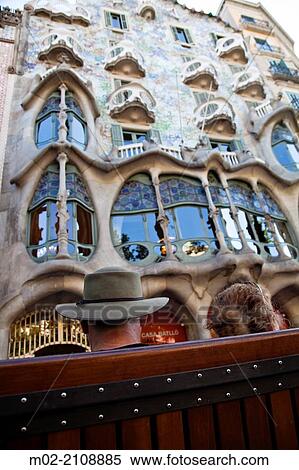 Casa Batllo House, Gaudi, 1904-1906 at the Passeig de Gracia, Barcelona, Catalonia, Spain. View Large Photo Image Stock Photography - Casa Batllo House, Gaudi, 1904-1906 at the Passeig de Gracia, Barcelona, Catalonia, Spain.. Fotosearch