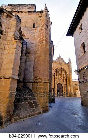 Casco Viejo, old neighborhood. Declared a historic-artistic in 1992. St. Peter church. Viana. Camino de Santiago, way of St. James. Navarra. Spain. View Large Photo Image Stock Image - Casco Viejo, old neighborhood. Declared a historic-artistic in 1992. St. Peter church. Viana. Camino de Santiago, way of St. James. Navarra. Spain.. Fotosearch