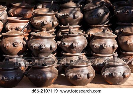 Chile, Pomaire, tourist town, local pottery. View Large Photo Image Stock Photo - Chile, Pomaire, tourist town, local pottery.. Fotosearch