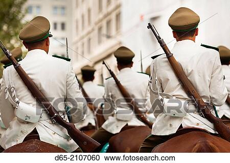 Chile, Santiago, Palacio de la Moneda, Presidential Palace, changing of the guards ceremony. View Large Photo Image Stock Image - Chile, Santiago, Palacio de la Moneda, Presidential Palace, changing of the guards ceremony.. Fotosearch