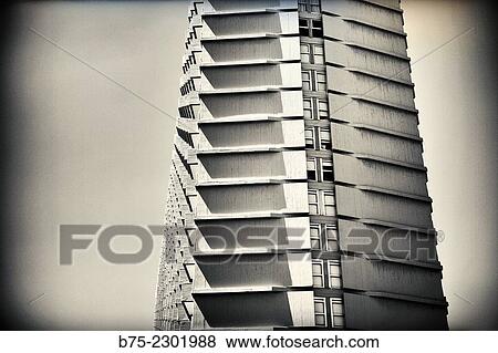 Close-up of a building of modern architecture. Hotel in Tel Aviv, Israel, Middle East View Large Photo Image Stock Photo - Close-up of a building of modern architecture. Hotel in Tel Aviv, Israel, Middle East. Fotosearch