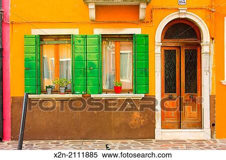 Colored buildings. Burano. Venice. Veneto. Italy. View Large Photo Image Stock Photography - Colored buildings. Burano. Venice. Veneto. Italy.. Fotosearch