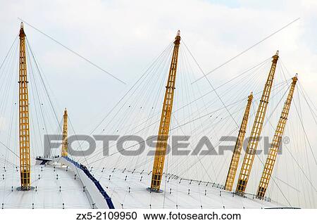 Detail of the O2 Arena in Greenwich - London, England. View Large Photo Image Stock Image - Detail of the O2 Arena in Greenwich - London, England.. Fotosearch